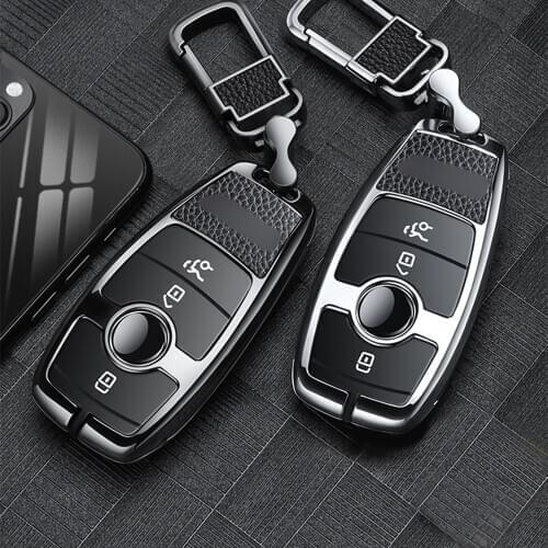 Alloy Car Key Case For Mercedes Benz New E Class E200 E260 E300 E320 W213 Remote Keyless 3 button Key Cover Shell Car Styling