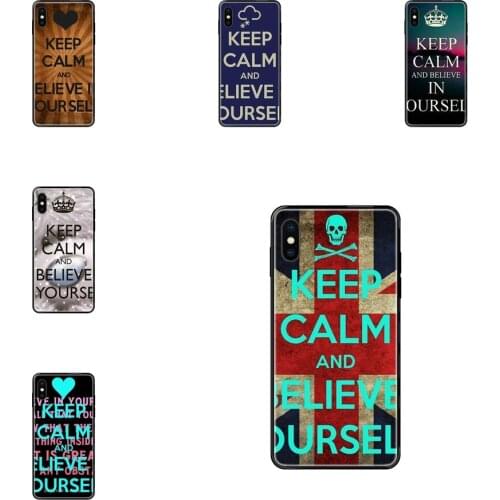 Keep Calm And Believe Yourself Best Discount Black Soft Painted Cover Phone Case For Huawei Honor Mate Play V10 View 10 20 20X