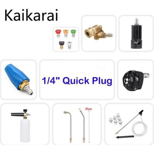 For Pressure Washer with 1/4" Quick Connect Plug, Turbo Spray Rotating/ Sandblasting machine/Nozzle for spray gun/snow foam/ca