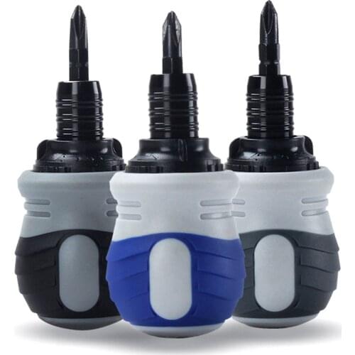 Dual Purpose Cross - Type Telescopic Screwdriver Small Radish Screwdriver Mini Ultra Short Screwdriver Micro Ratchet Screwdriver