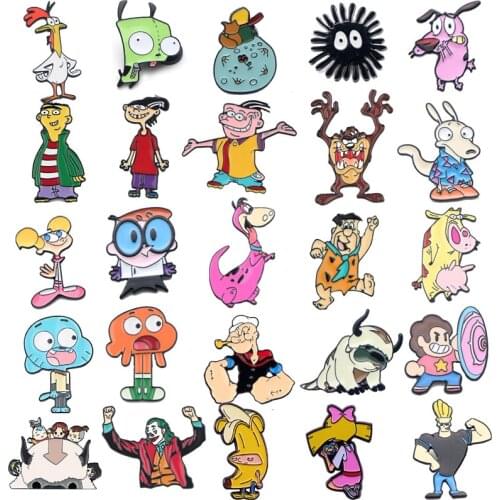 DZ285 Anime Icons Manga Figures Cute Metal Enamel Pins Badge Brooch Backpack Bag Collar Lapel Jewelry Gifts for Kids Friends