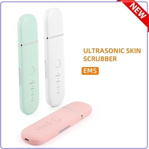 EMS Deep Face Cleansing Machine Ultrasonic Skin Scrubber Peeling Shovel Facial Pore Cleaner Blackhead Removal Lifting Device