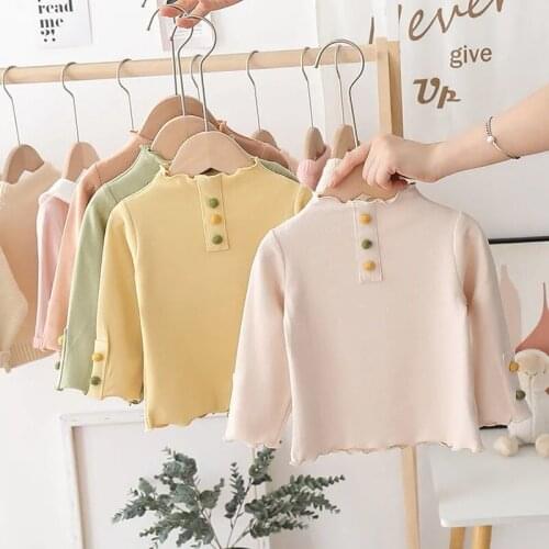 Girls T-shirt spring autumn baby kids girls long sleeve bottomed shirts childrens Korean cotton T-shirt girls tops P4 262