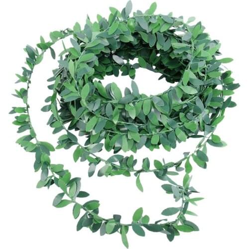 7.5m Artificial Garland Foliage Green Leaves Simulated Vine for Wedding Party Ceremony DIY Headbands