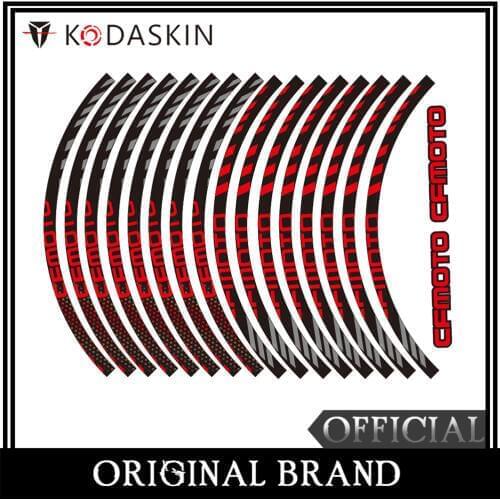 KODASKIN Motorcycle 2D Wheel Decals Rim Stickers Set for CFMOTO 150NK 400NK 650NK 250NK Red