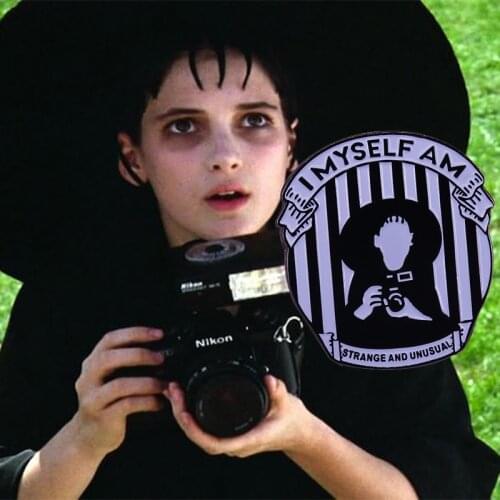 Lydia Deetz - Strange and Unusual Pin Halloween Horror Goth Photographer Brooch BBeetlejuice Retro Movie Fandom Collection