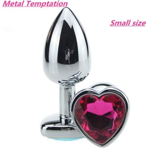 Heart Stainless Steel Metal Anal Plug Booty Beads Stainless Sex Toys Adult Products Butt Plug Women Man Beauty & Health ST409