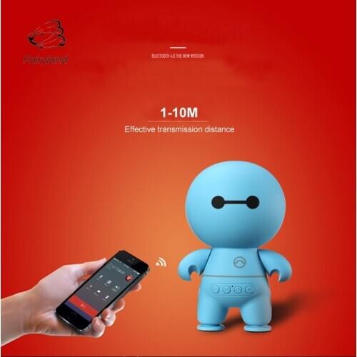 Cartoon Baymax MIni Wireless Bluetooth Speaker With Microphone Portable TF Card Smart Handsfree Stereo Bluetooth Loudspeaker