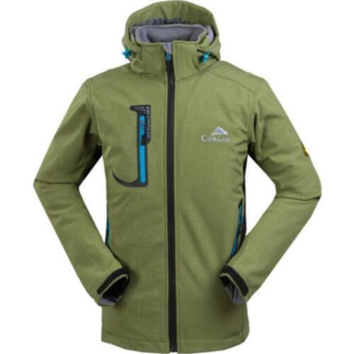 Soft Shell Mens Jacket for Hiking Camping or Cycling Waterproof Breathable Windbreaker Outdoor Coat Thermal Clothing for Men