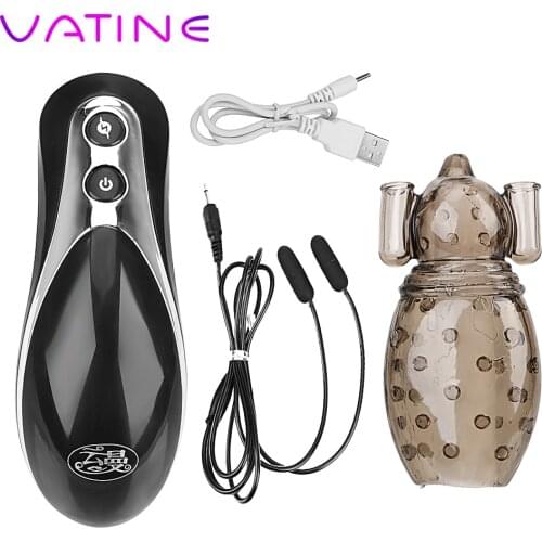 VATINE Glans Trainer Male Masturbator Delay Ejaculation Rechargeable Massager Sex Toy For Men Penis Vibrators