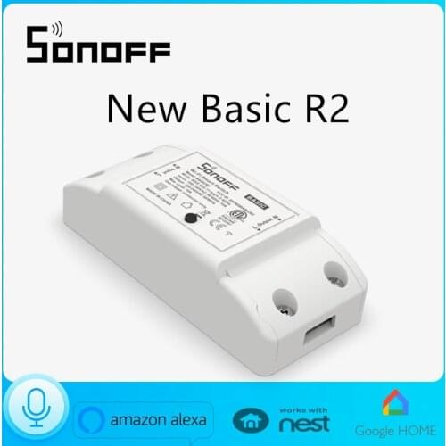 New Sonoff Basic R2 WiFi Wireless DIY Module Switch Smart Remote ON/OFF Timing Moudle Controller Alexa Voice Control Domotica