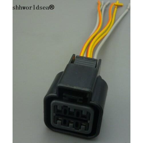 Shhworldsea 10PCS 6 pin Mitsu light socket pigtail headlamp Connector harness waterproof connector plug for Hyundai Kia Maxima