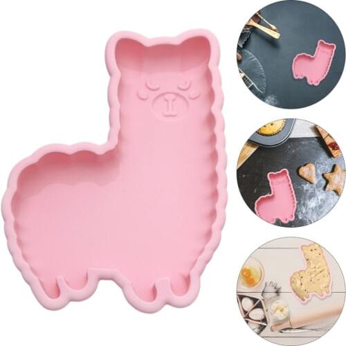 2pcs 6 Inch Silicone Alpaca Shape Cake Molds Baking Cups Accessories )