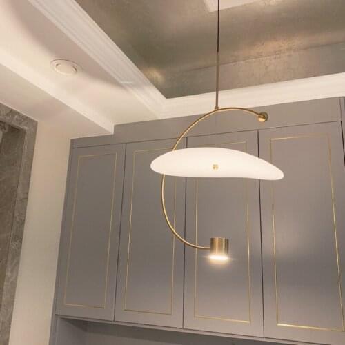 Nordic postmodern minimalist aisle restaurant chandelier designer personality art decoration space bar table lighting