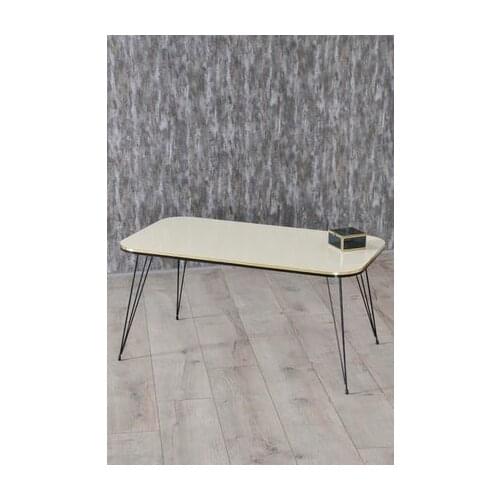 Modern Center table Kr Black Wire Foot Double Gold Cream coffee tables table basse furniture living room table