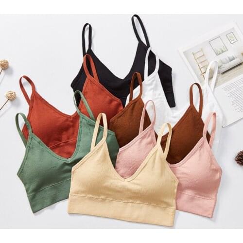 SALSPOR Sport Bra Tube Top Women Sexy U-Back Bralette Seamless Womens Crop Top Wireless Lingerie Fitness Underwear