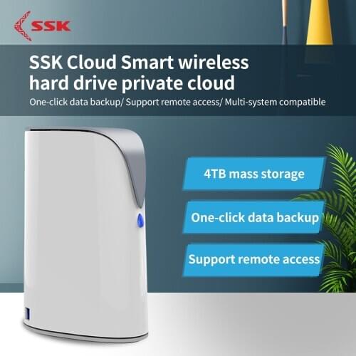 SSK 4TB Personal Cloud,Network Attached Storage Support Auto-Backup,NAS for Phone/Tablet PC/Laptop Wireless Remote Access