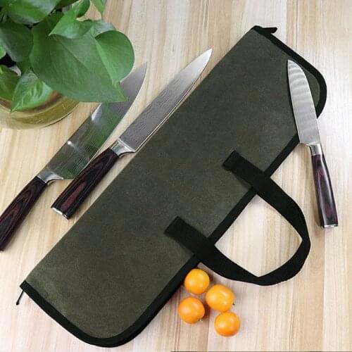 2020 Canvas Chef Knife Bag Kitchen Knife Storage Bags Portable Knife Holder Multifunction Chef Tool Organizer Knife Carrying Bag