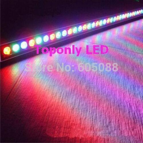 2018 New 1m DC24V 36pcs x 1w Edison high power led linear wall washers lamp R/G/B/W/Y/RGB colors CE&ROHS IP65 led floodlighting