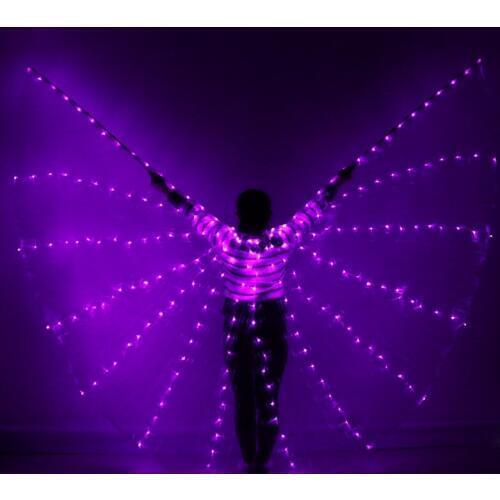 LED Wings Belly Dance Colorful Popular Stage Performance Props Belly Dancing Wings Props Belly Dancing Accessory No Stick