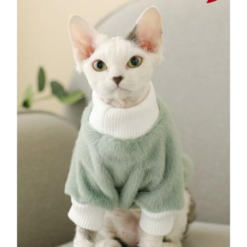 Warm Cats Clothes For Small Medium Dogs Hoodies Winter Puppy Luxury Sphinx Sweat-Shirt French Bulldog Kittens Clothing Pug 2021