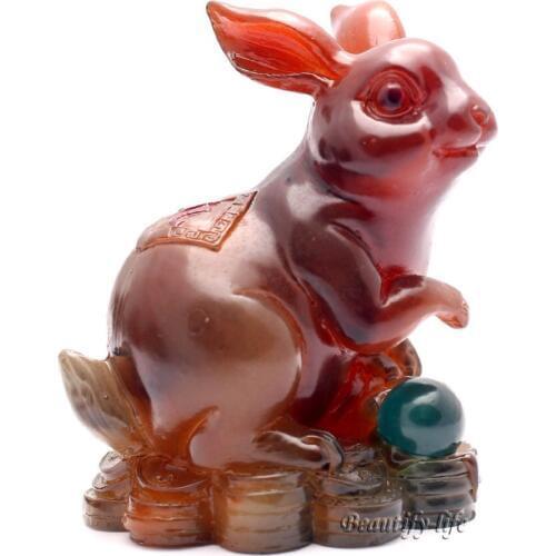 Yellow Rabbit, Lucky Charms,Chinese zodiac,Shenxiao,Allochroic Mascot,fengshui Ornament,novel gifts,best present,Tea pet,S1015Bt