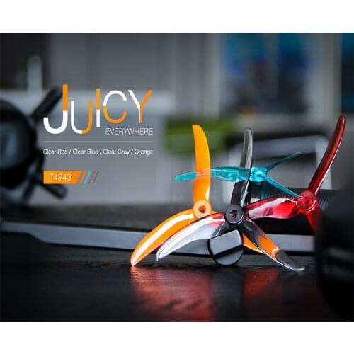 10 pairs T-motor T4943 4943 5inch Propeller tri-blade Propeller compatible POPO for FPV Racing freestyle Drone indoor