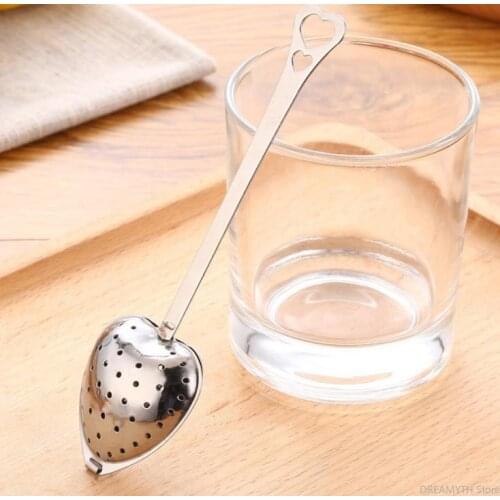 1000pcs/lot Stainless steel Heart-Shaped Heart Shape Tea Infuser Strainer Filter Spoon Spoons Wedding Party Gift Favor