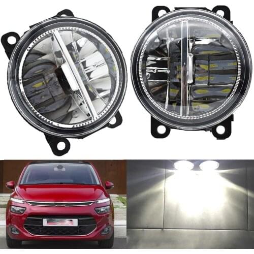 2x NEW HIGH QUALITY CAR LED Fog Lamp Light 12V FitFor Citroen C4Picassomk2 Left Right Front Halogen Lamps H11 Fog lamps lights