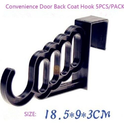 2018 Japanese Style Convenience Door Back Coat Hook Seamless Hook Multi-purpose Plastic Hanger 5pcs/pack