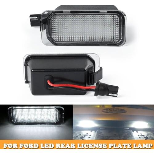 2x LED License Plater Lights Lamp No Error White For Ford Mondeo MK5 MK4 Kuga MK1 MK2 Fiesta MK7 MK6 JA8 Focus MK3 DYB B-Max