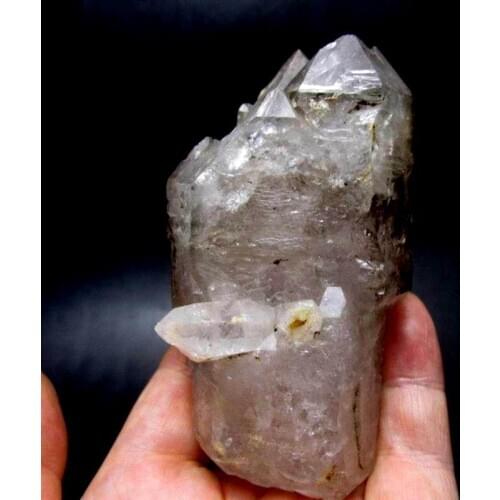 329g/105mm Elestial Cathedral Smoky Quartz DT Skeletal - crystals and stones healing Mineral specimen Home Decor feng shui L0004