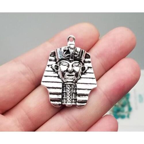 5pcs/lot--28x37mm, Antique silver plated Egyptian pharaoh charms,DIY supplies,Jewelry accessories
