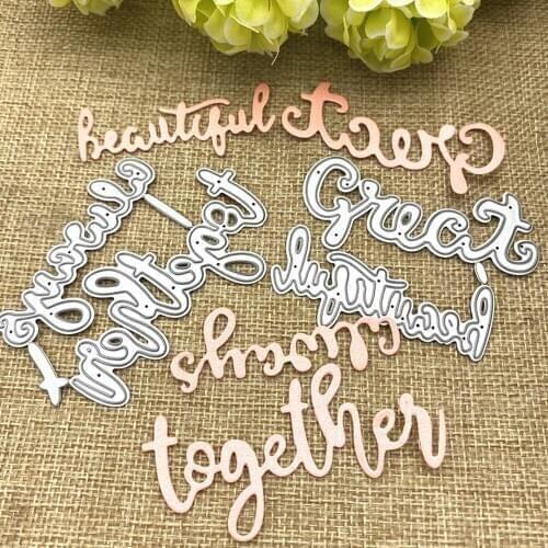 Alphabet Letters Decoration Metal Steel Frames Cutting Dies DIY Scrapbooking Photo Album Embossing Paper Cards 5.6*14.5cm