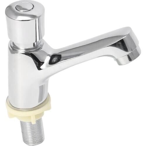 Auto Self Closing Water Saving Tap Bathroom Basin Cold Faucet Delay Push Button
