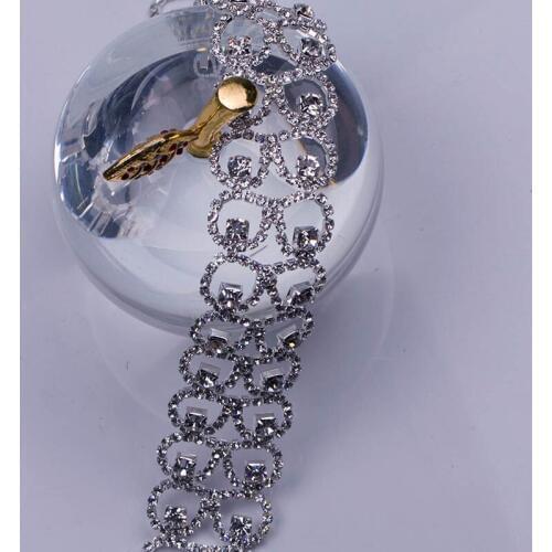 Free Shipping 5yards Rhinestone crystal Chain Bridal Sash Rhinestone Applique, Wedding Applique,Rhinestone Trimming LSRT080