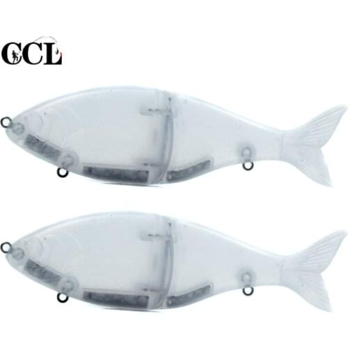 CCLTBA 5PCS Blank Large Two Multi Jointed Swimbait 178MM 77G Trout Fishing Lure Metal Connected Body Hard Glide Swimbait