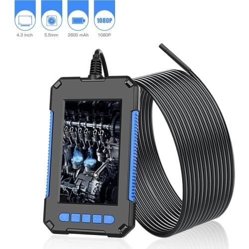 5.5mm P40 5 meter handhold screen endoscope camera 4.3 inch industrial handheld borescope camera Car Inspection Camera
