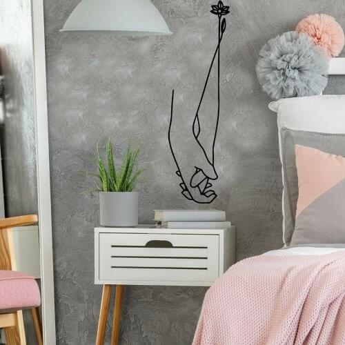 Pretty hand Self Adhesive Vinyl Waterproof Wall Decal For Kids Rooms Diy Home Decoration Removable Decor Wall Decals