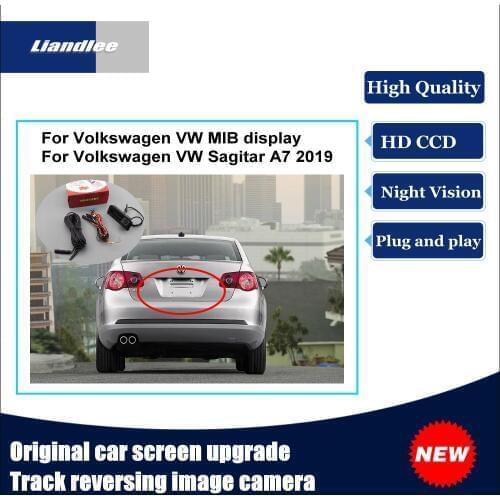 Liandlee For Volkswagen VW Sagitar A7 2019 Original Car Screen Upgrade Reversing Image Camera Track Handle Rear View Camera