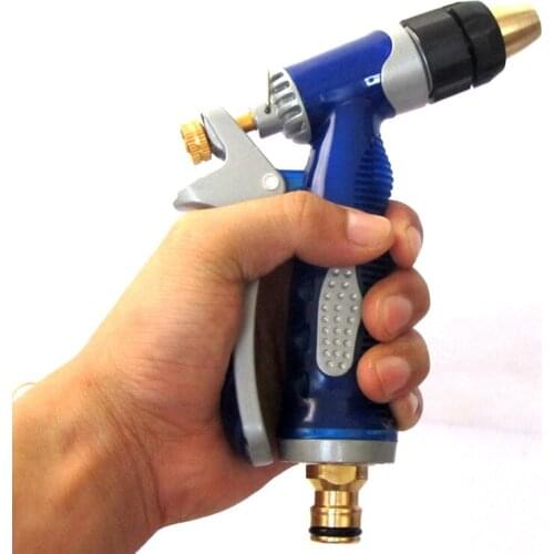 Upgraded Sea Blue Full Copper Metal Handle Car Washing Water Gun Car Washing High Pressure Water R2386