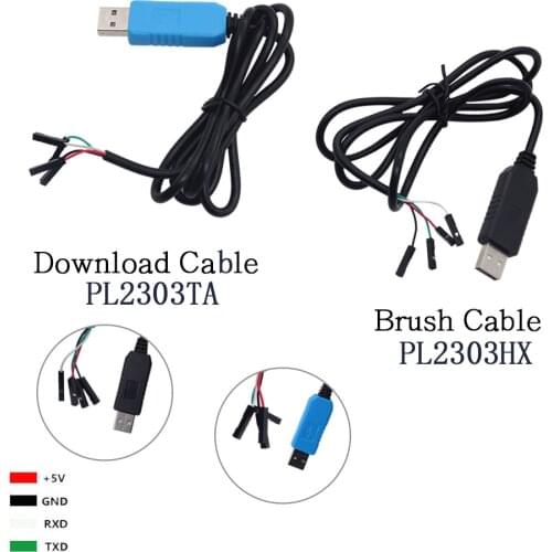 PL2303 PL2303HX/PL2303TA USB To RS232 TTL Converter Adapter Module with Dust-proof Cover PL2303HX for arduino download cable