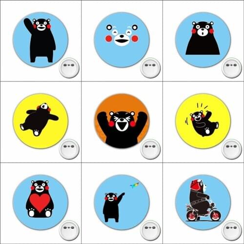 Cartoon Kumamon Cosplay Badge anime cute Pins Brooch for Clothes Accessories Backpacks bags Button Badges 1pcs