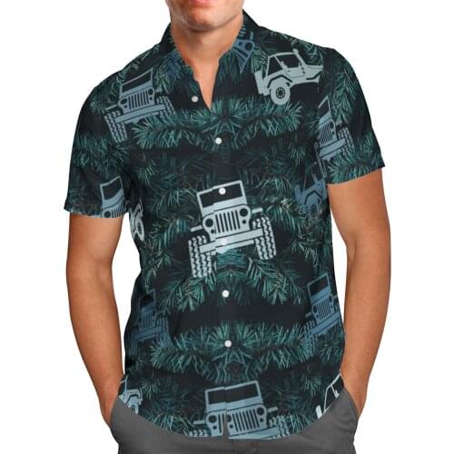 Love Car 3D Beach Hawaiian 2021 Summer Mens Shirt Short Sleeve Shirt Streetwear Oversized 5XL Camisa Social Chemise Homme-107