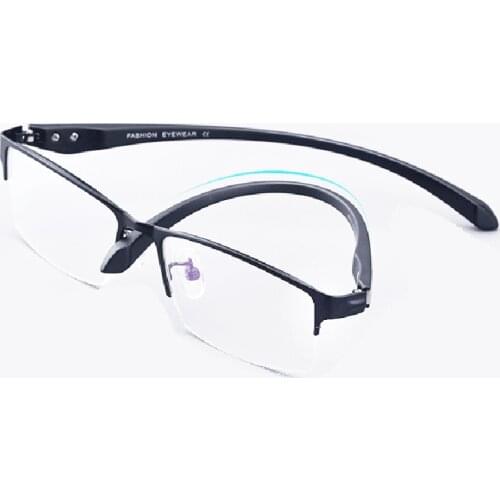 EOOUOOE 2019 Brand Design Men Alloy Optical Glasses Mens Prescription Gafas Oculos De Grau Male Myopia Gray Frame Glasses