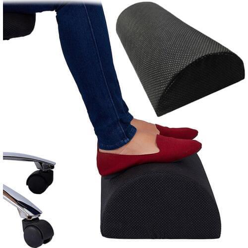 New 1pc Durable Soft Polyester Under Desk Foot Rest Cushion Ergonomic Leg Resilient Office Foam Footrest Pillow