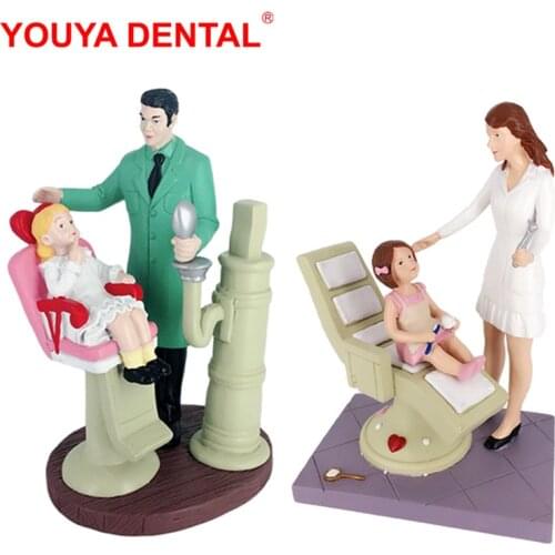 New Dentistry Gifts Dentist Watch Baby Tooth Sculpture Dental Figurines Clinic Desktop Showcase Ornaments Decoration Furnishings