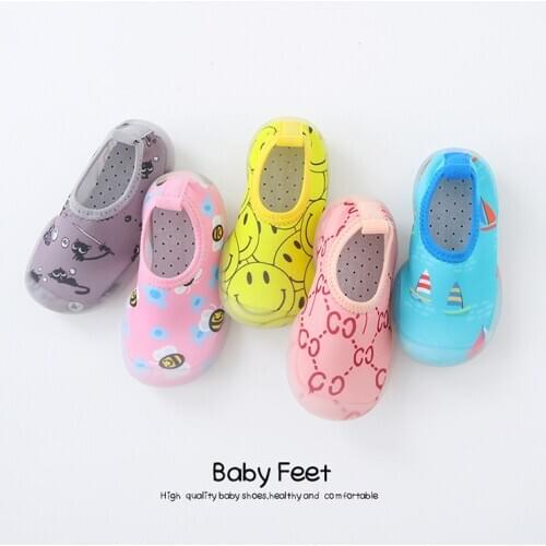 Baby Boy Shoes Socks Non-slip Toddler Socks Shoes Baby Girl Soft Rubber Sole Socks Shoes Sup for Auntum and Spring 0-3 Years