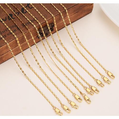 Wholesale gold GF Chain Men Women Necklace Pellet Vintage chunky Fashionwomen Cuban boys Link Fine Chain PNG Accessories Jewelry