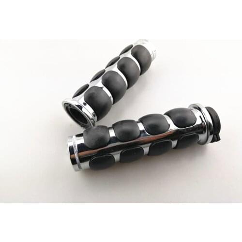 25mm 1" Motorcycle Rubber Hand Grip Handle Bar Handlebar For Harley Sportster XL 883 1200 Touring Dyna Softail Custom